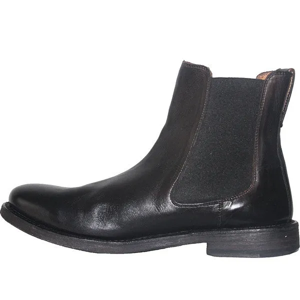 Kixters Sloan - Antique Black Leather Pull-On Boot