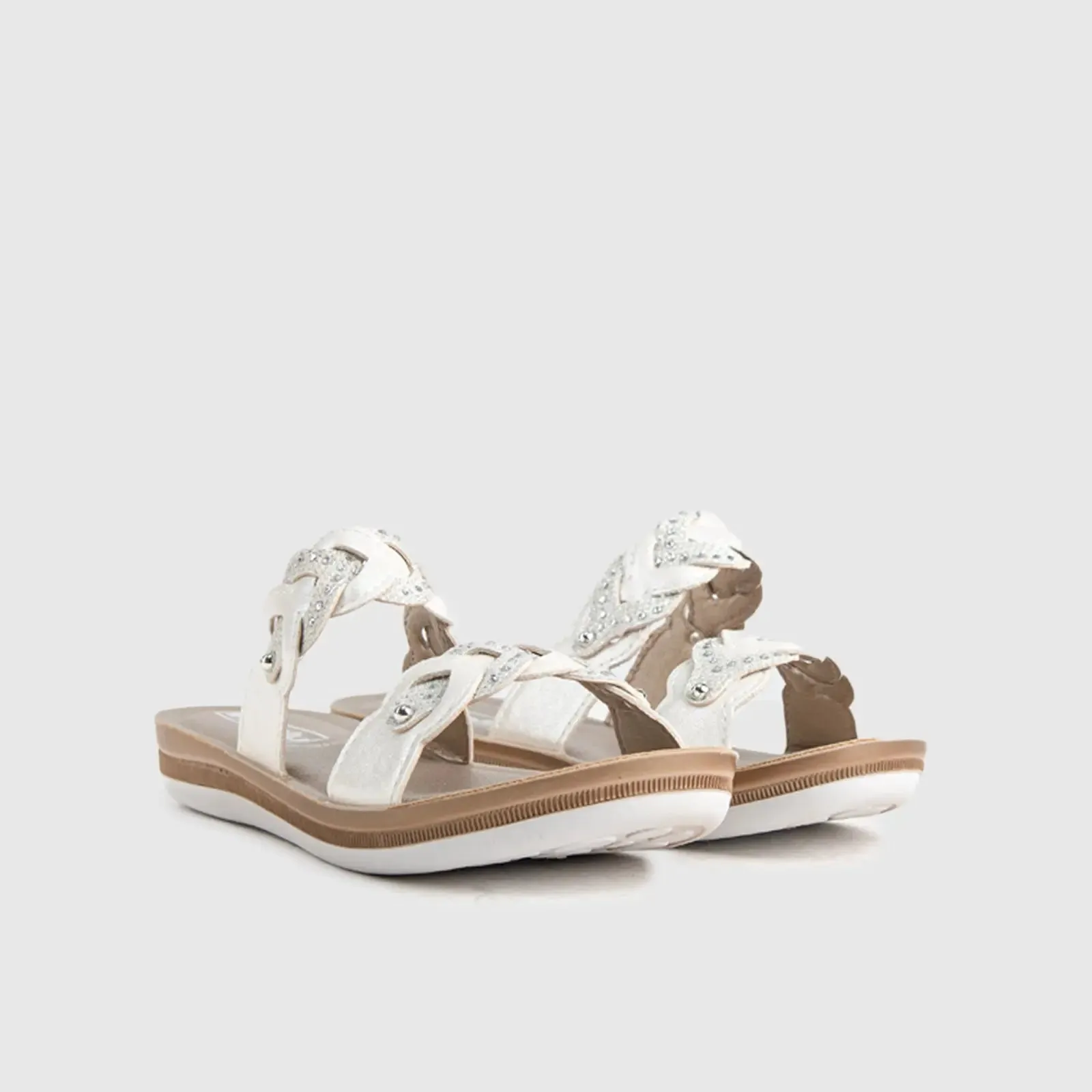 Ladies Comfort Sandals BA038 White