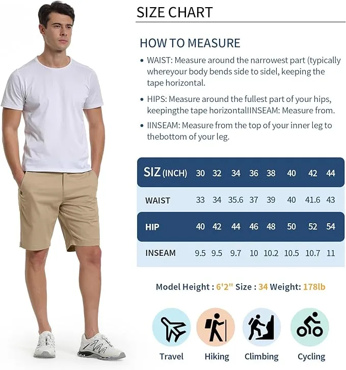 Men's Casual Summer Khaki Shorts