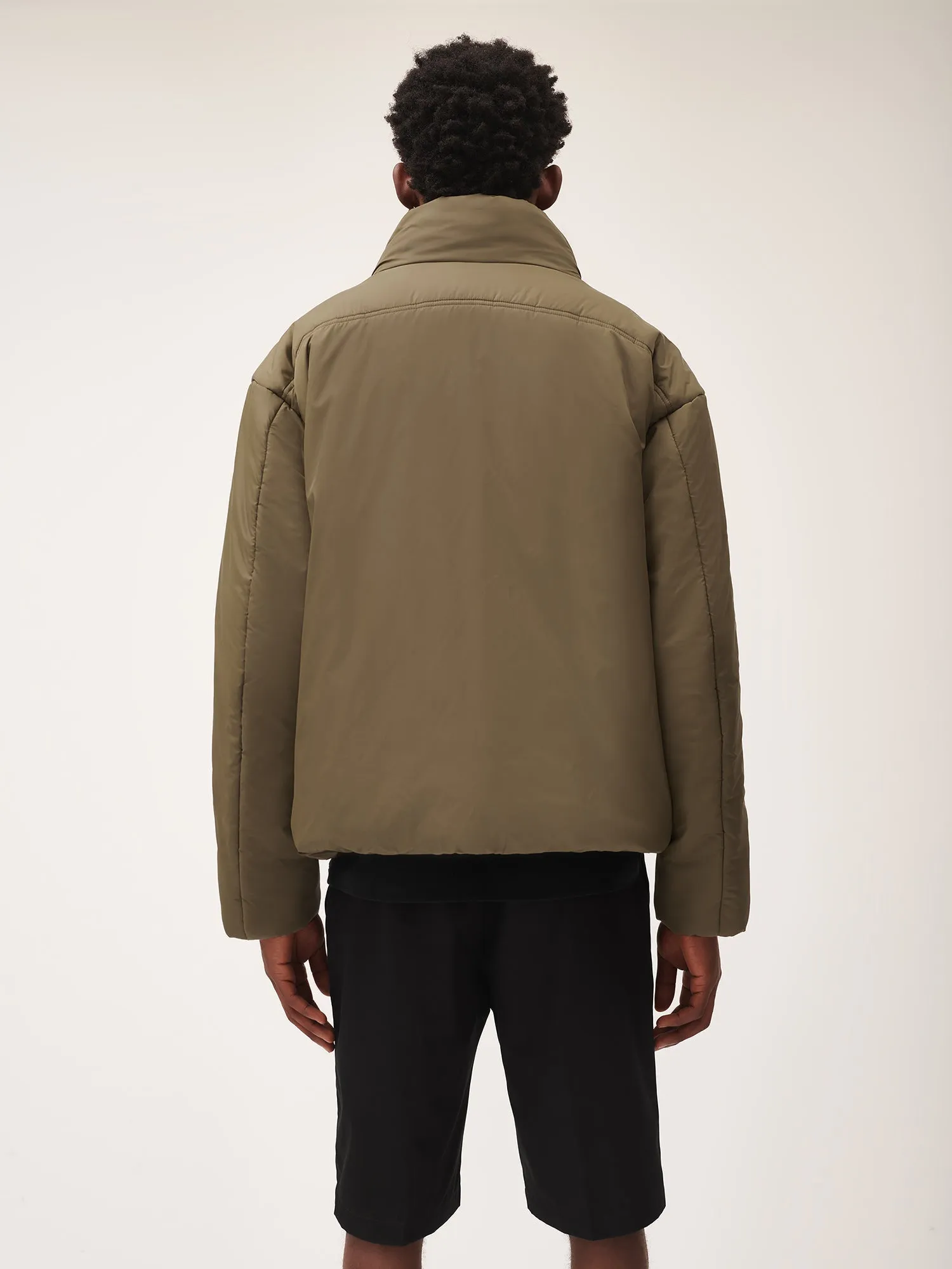 Mens Flower-Warmth Puffer Jacket—Soil Brown