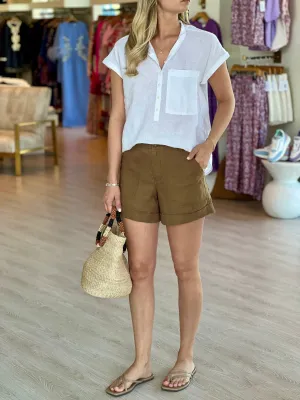Mo0213 Not Monday Linen Short - Espresso