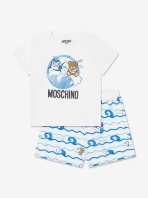 Moschino Baby T-Shirt And Shorts Set in White