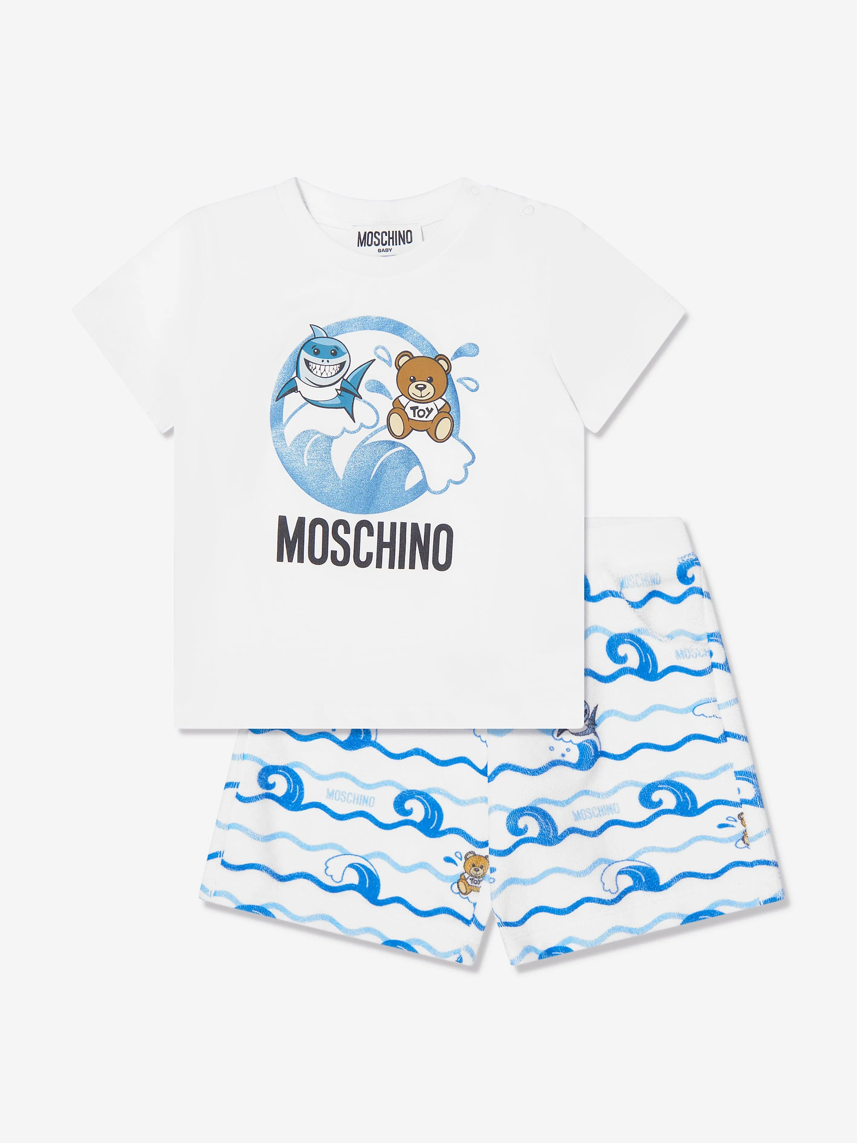 Moschino Baby T-Shirt And Shorts Set in White