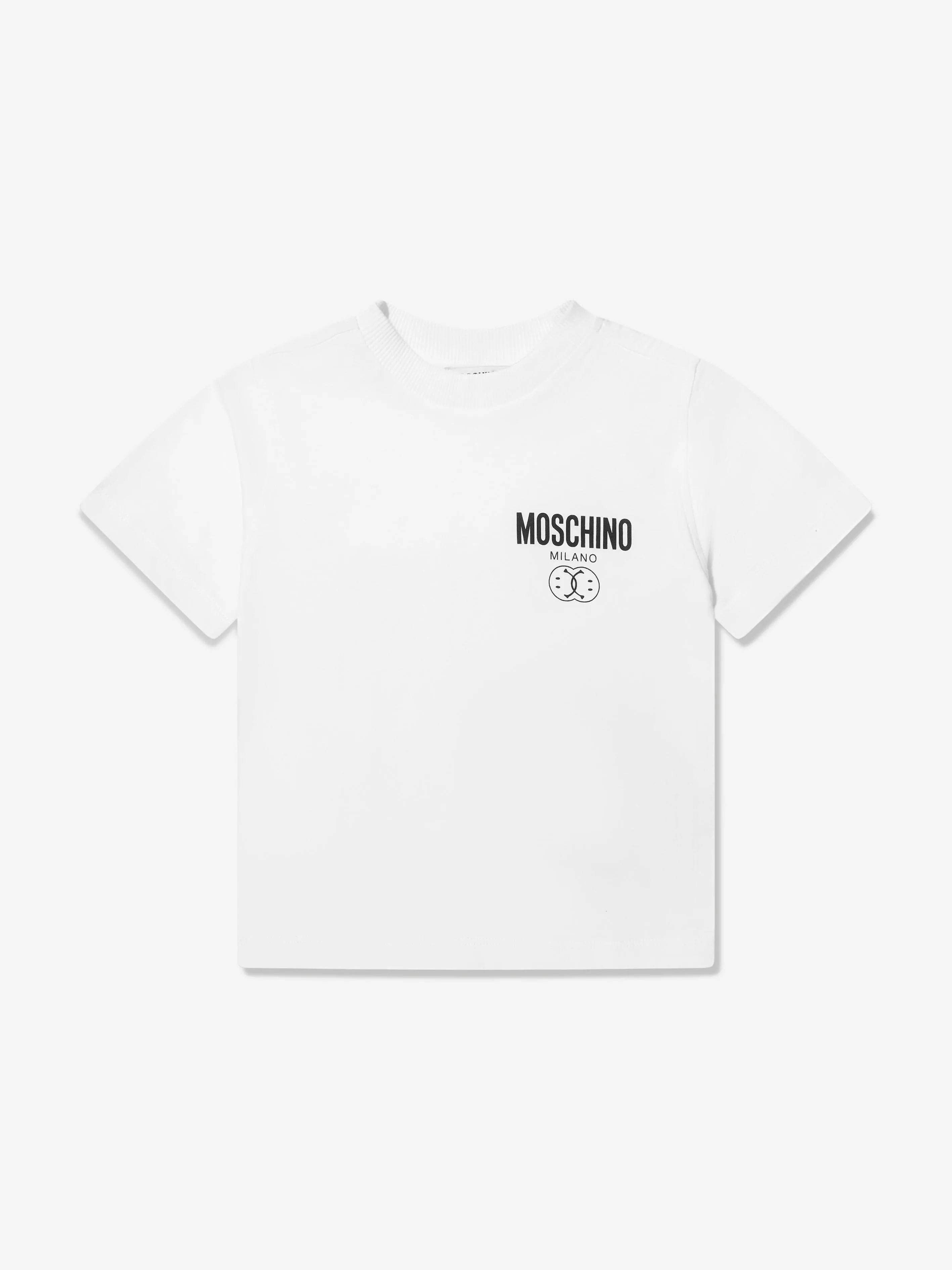 Moschino Boys Milano Logo T-Shirt And Shorts Set in White