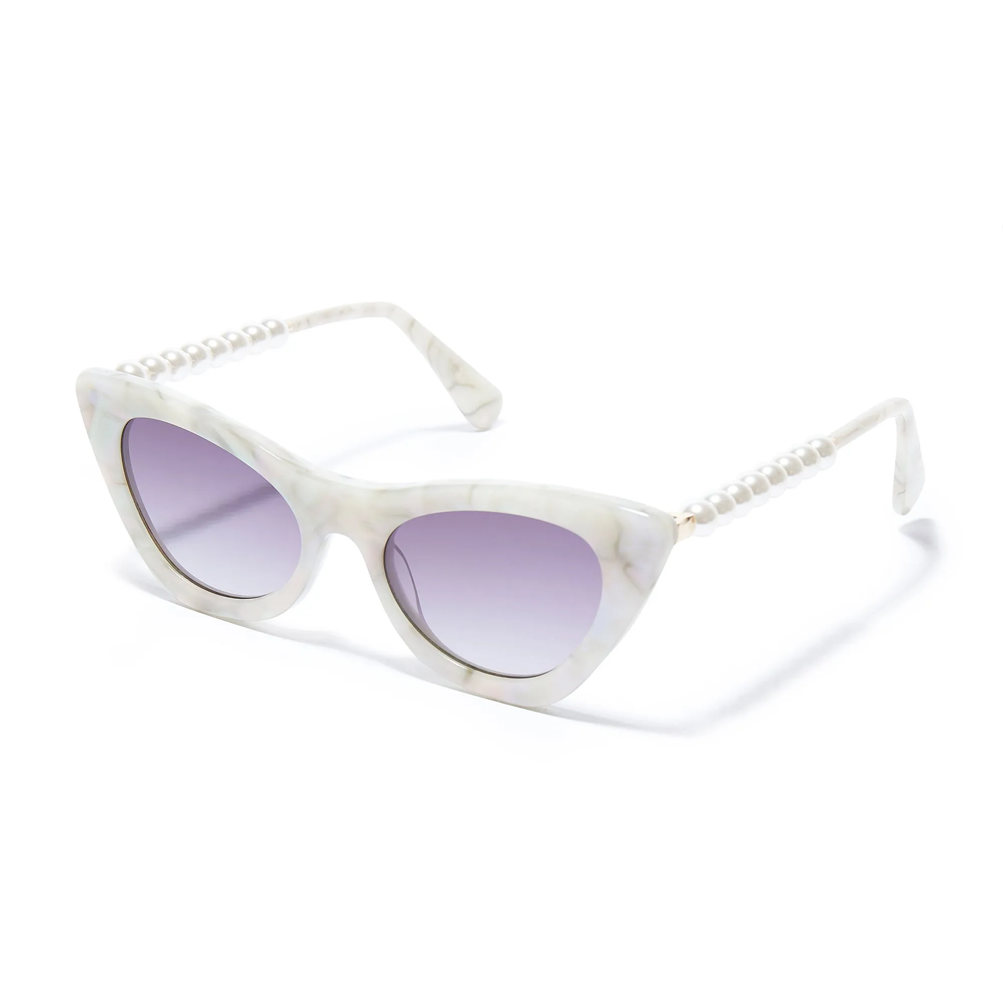 MOTHER OF PEARL DOWNTOWN CAT-EYE SUNGLASSES