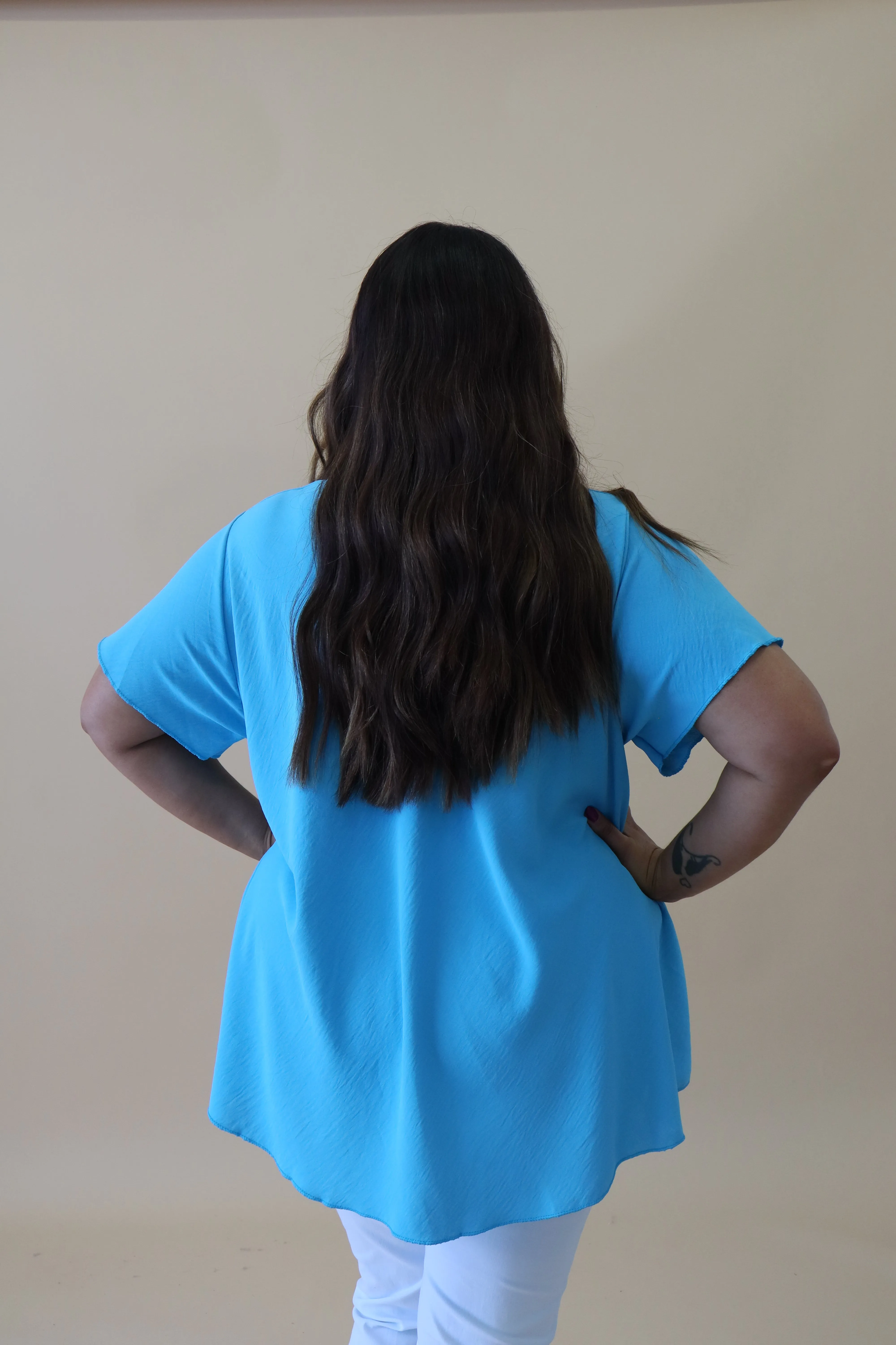 Nina Blouse in Turquoise