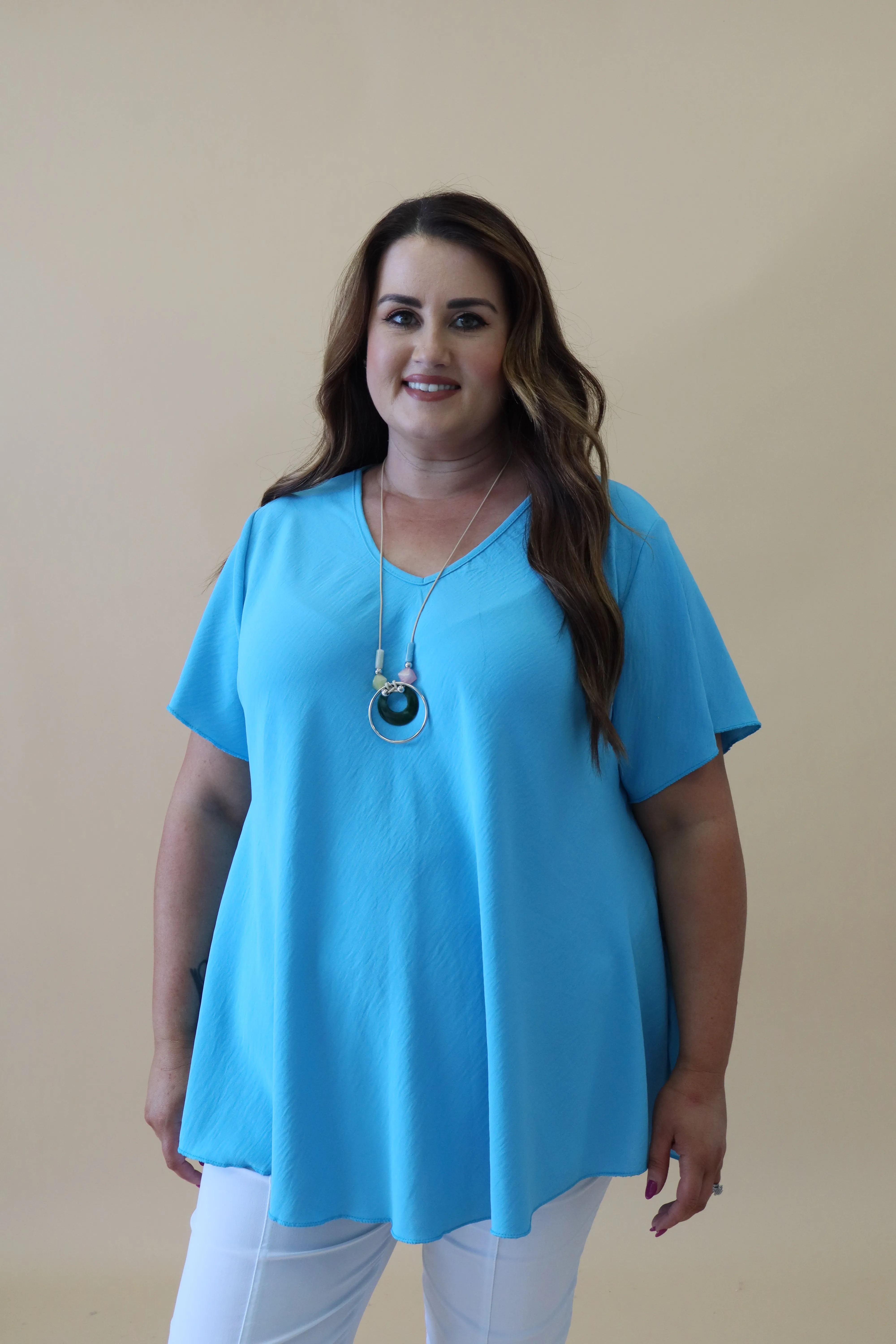 Nina Blouse in Turquoise