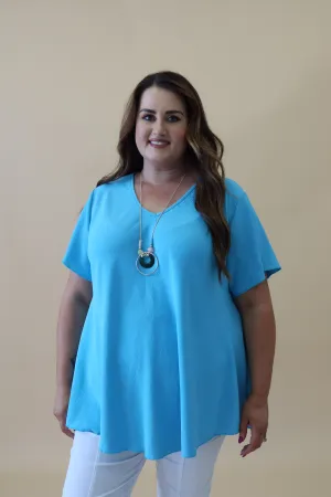 Nina Blouse in Turquoise