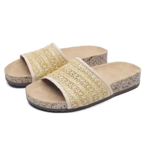 Opulent Burlap Comfort Sandals