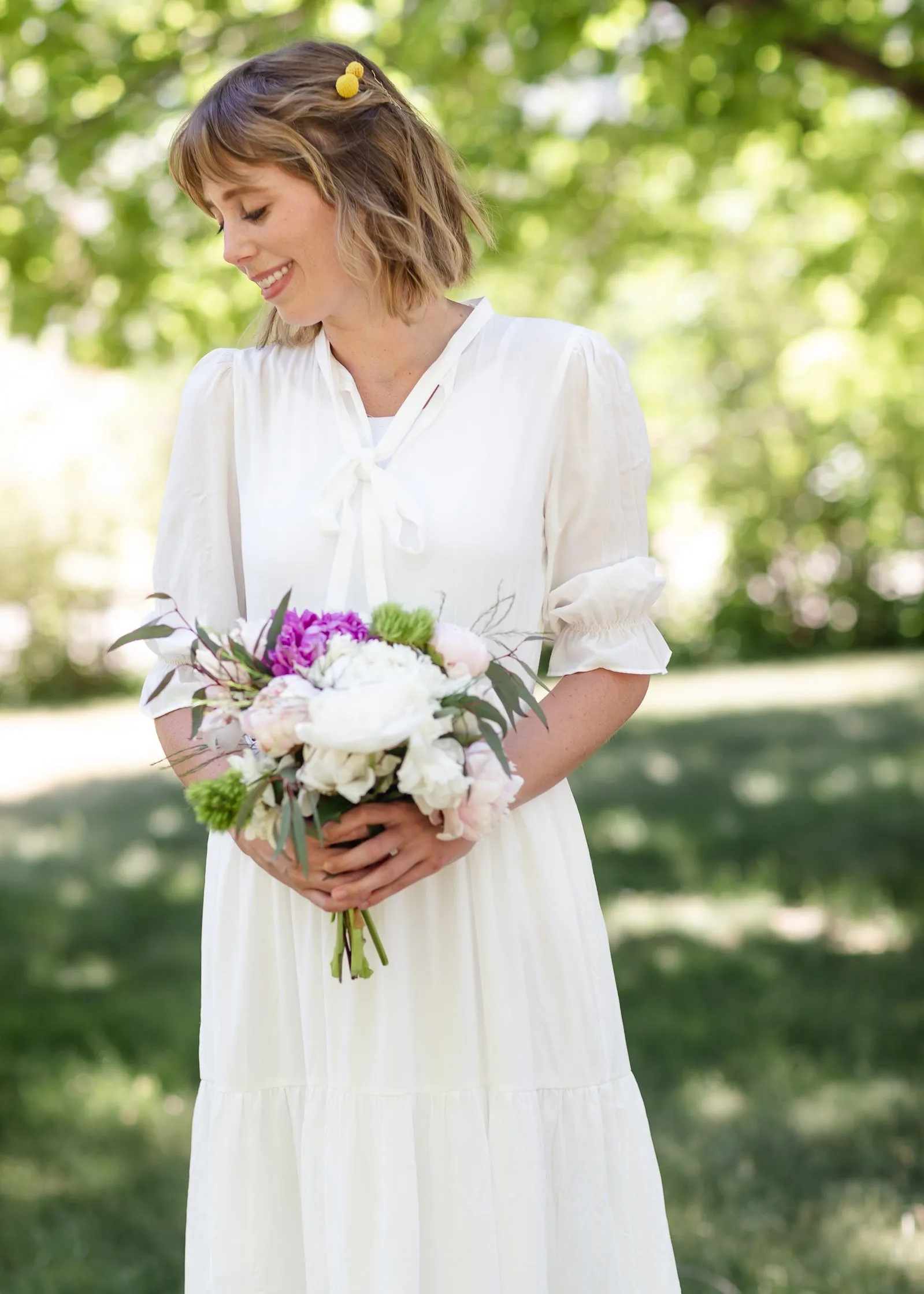 Pleated Ivory Tiered Maxi Dress - FINAL SALE