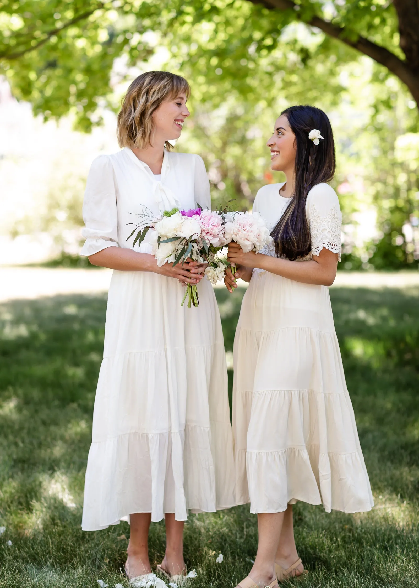 Pleated Ivory Tiered Maxi Dress - FINAL SALE