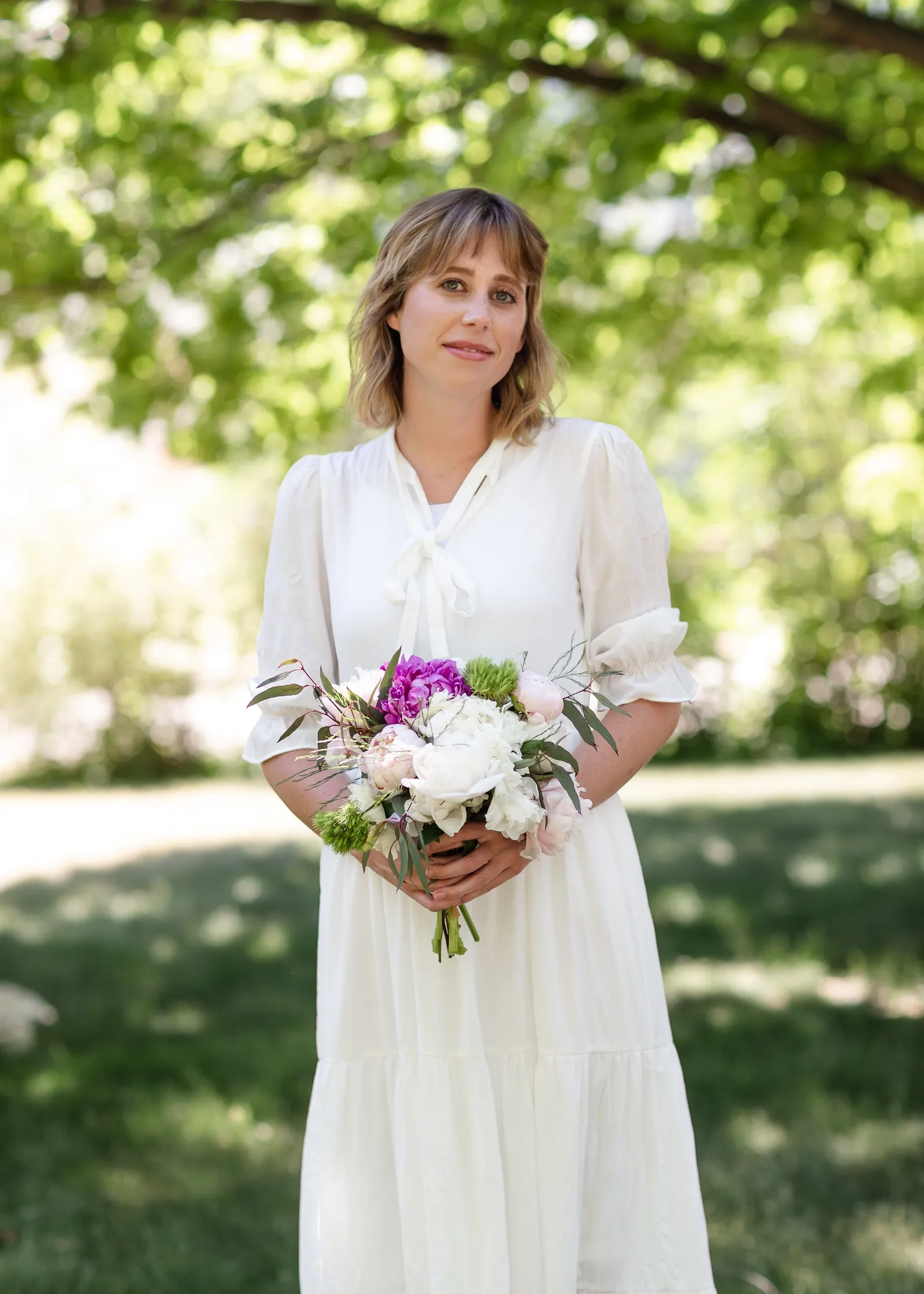 Pleated Ivory Tiered Maxi Dress - FINAL SALE