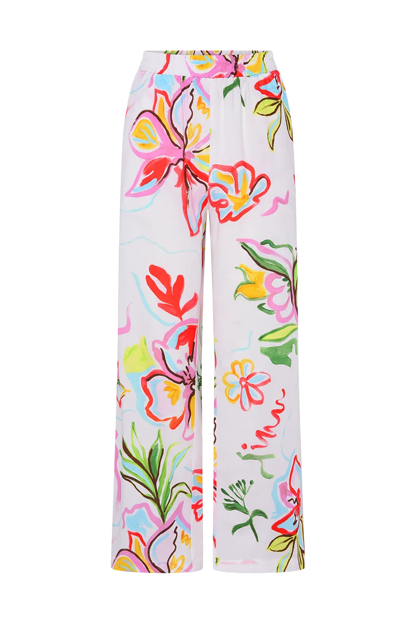Remy Painterly Floral Trousers & Shirt Set RENTAL