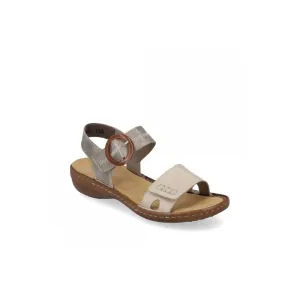 Rieker 608Z3-60 Beige Light Gold Womens Casual Comfort Sandals