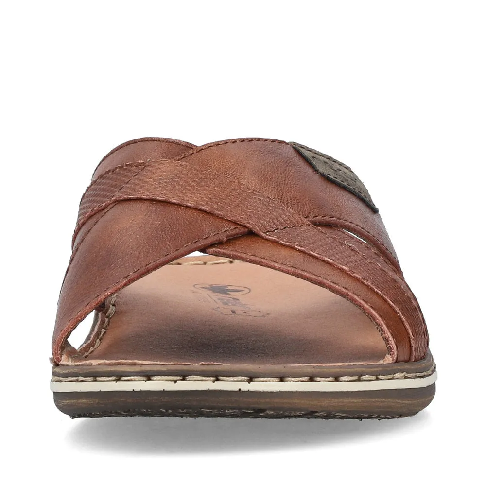 Rieker Mens Cross Front Backless Sandal