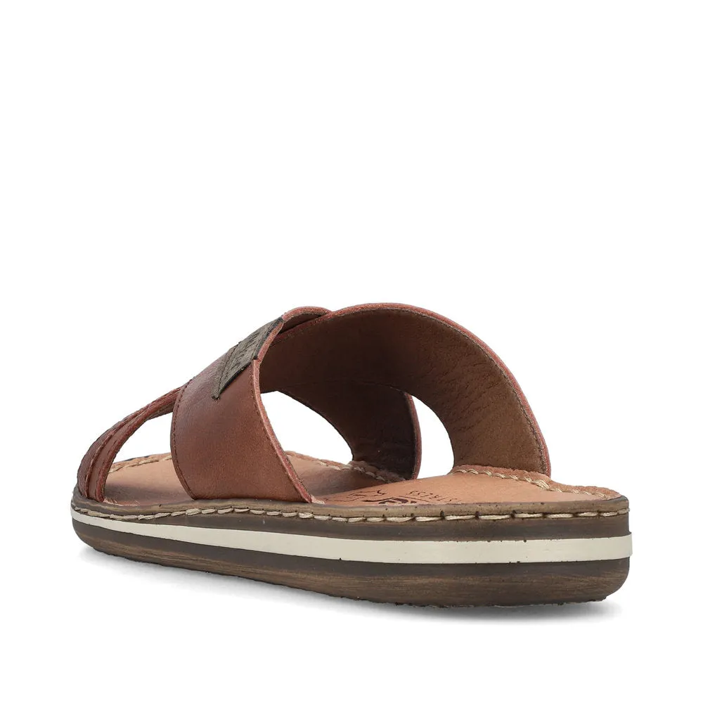 Rieker Mens Cross Front Backless Sandal