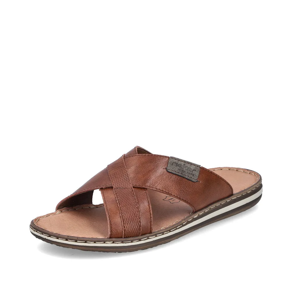 Rieker Mens Cross Front Backless Sandal