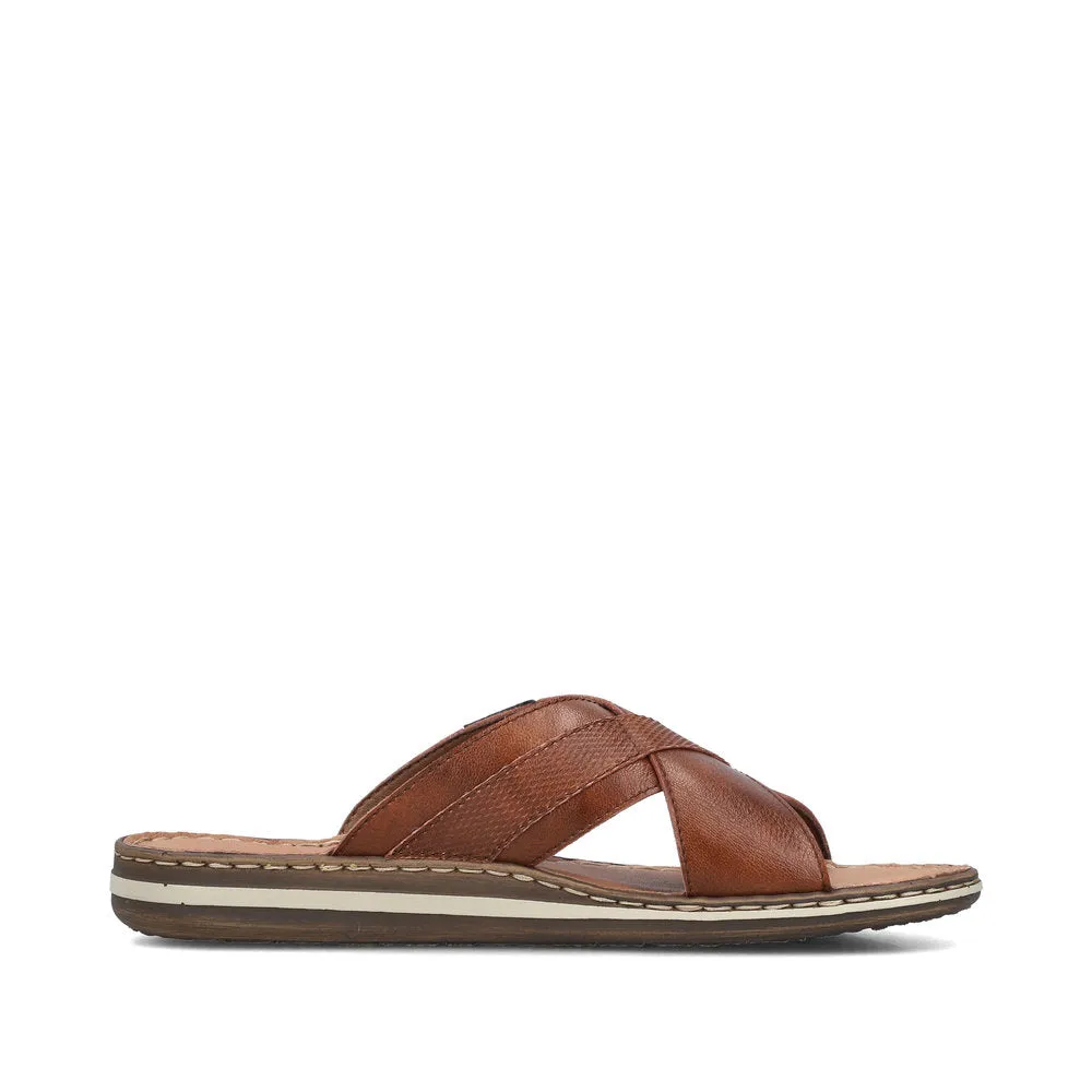 Rieker Mens Cross Front Backless Sandal