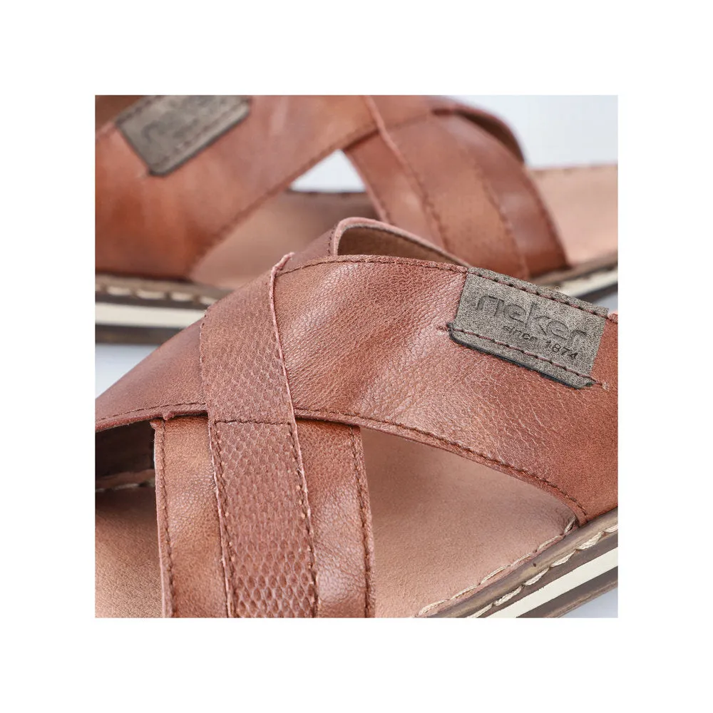 Rieker Mens Cross Front Backless Sandal