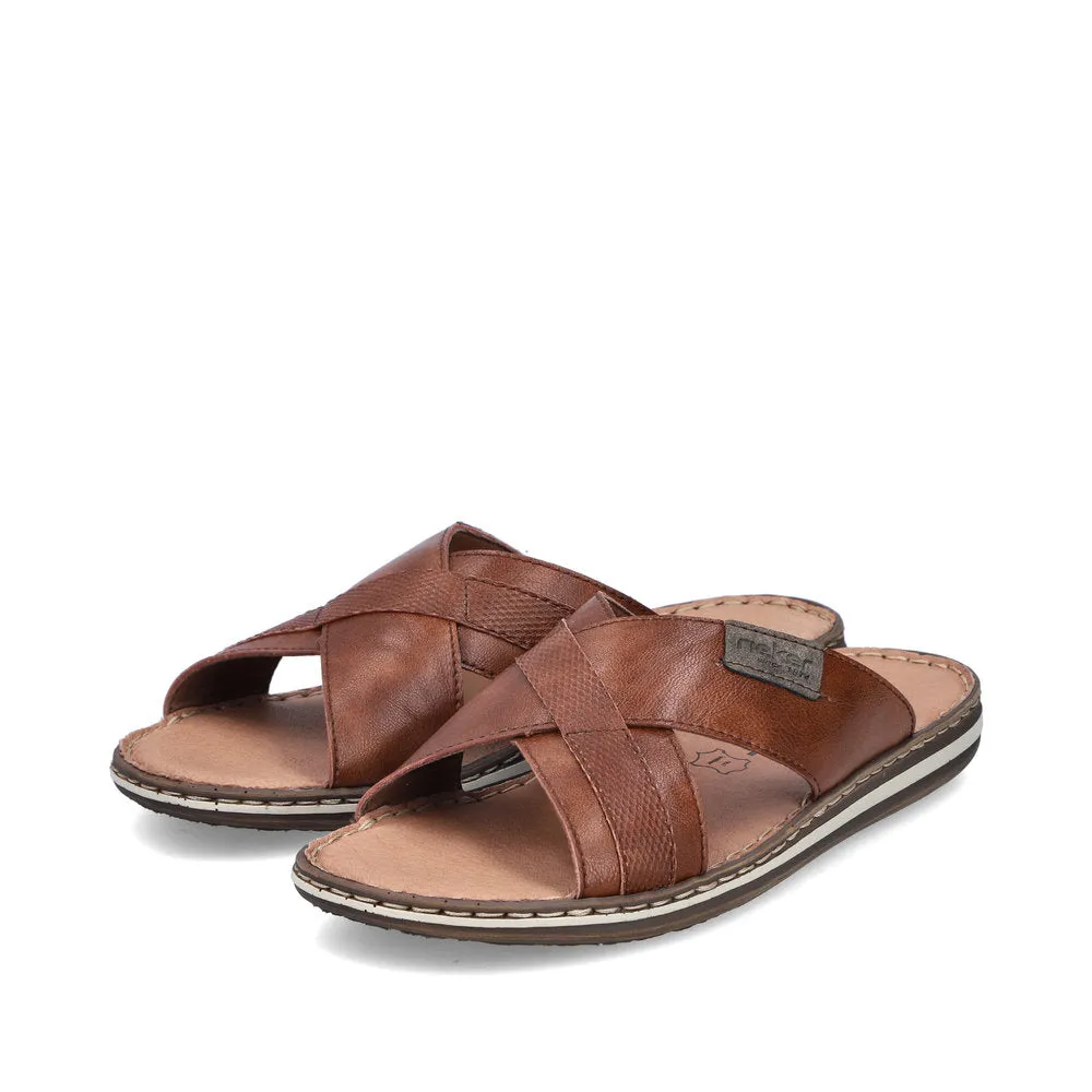 Rieker Mens Cross Front Backless Sandal