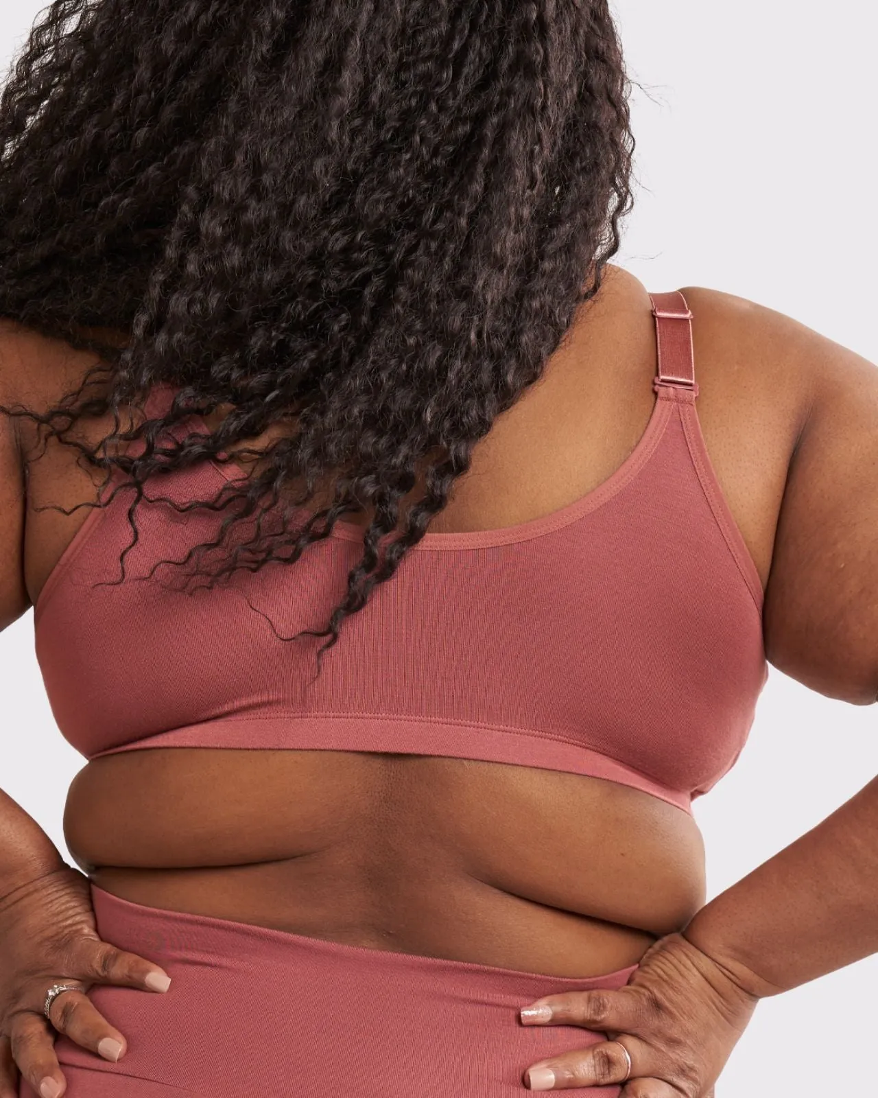 Rora Pocketed Front Closure Bra Bra in Dusty Rose By AnaOno - XS-3X