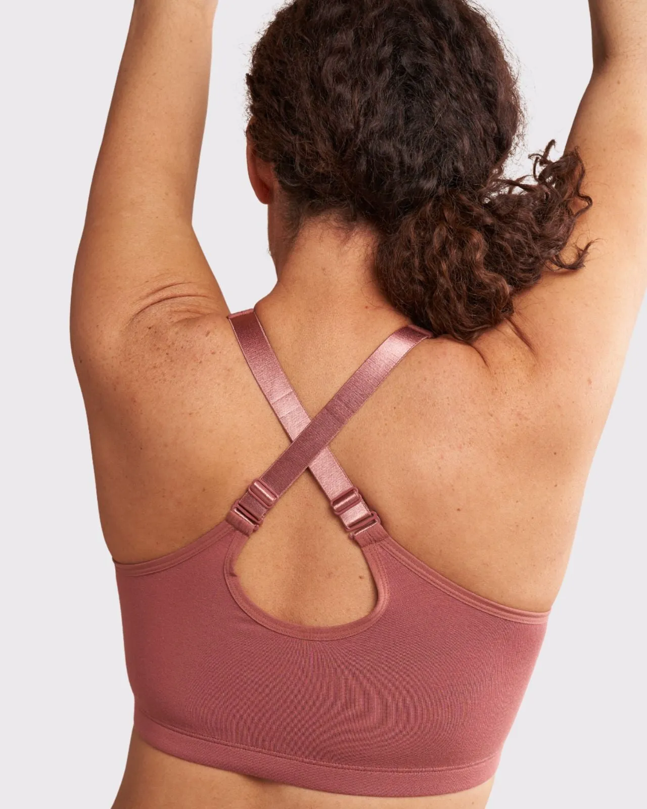 Rora Pocketed Front Closure Bra Bra in Dusty Rose By AnaOno - XS-3X