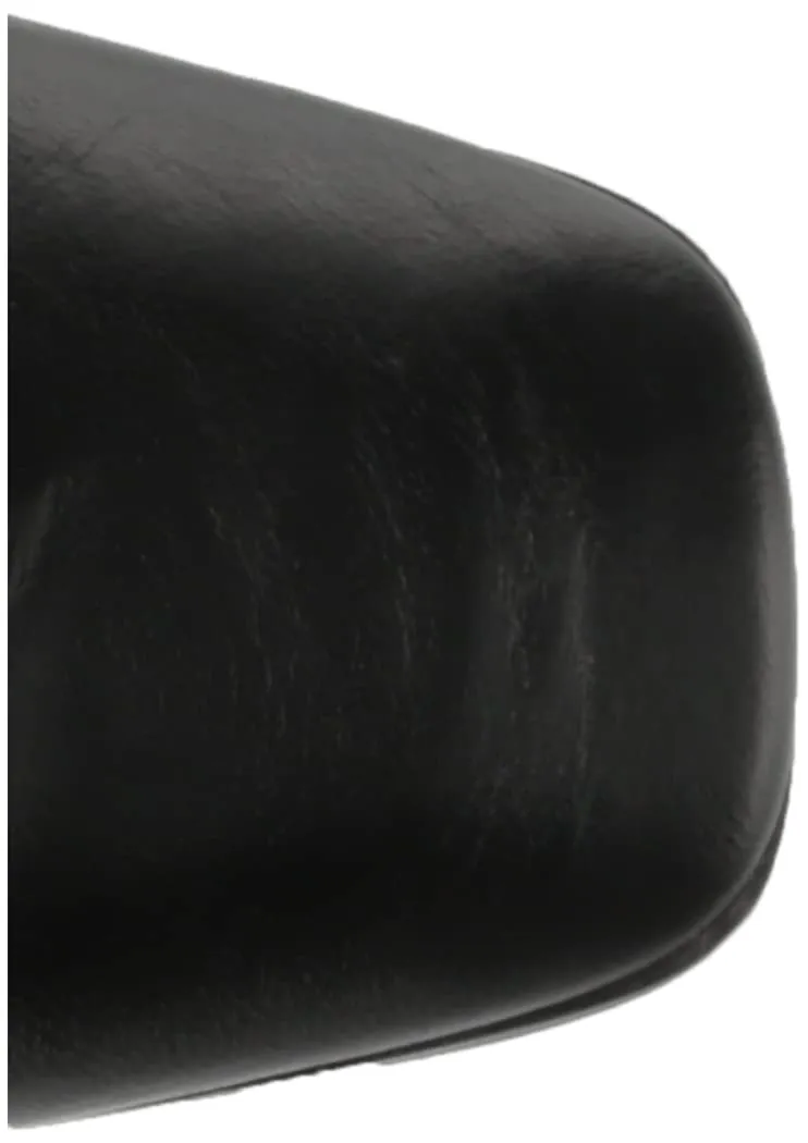 Sam Edelman Britten Black Leather Square Toe Side Zipper Block Heel Western Boot