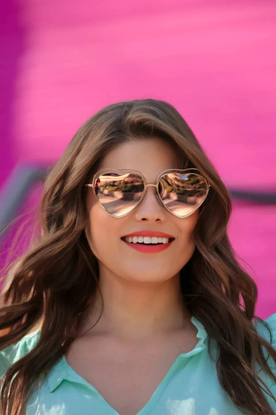Send My Love Heart Sunnies - Rose Gold