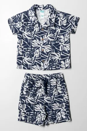 Short And Shirt Set Navy