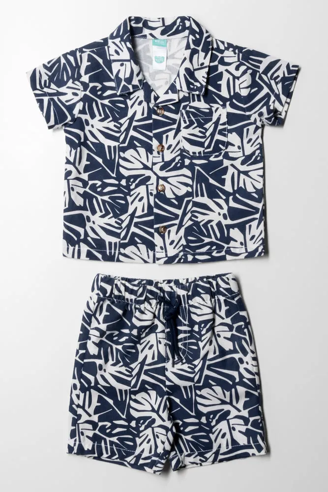 Short And Shirt Set Navy