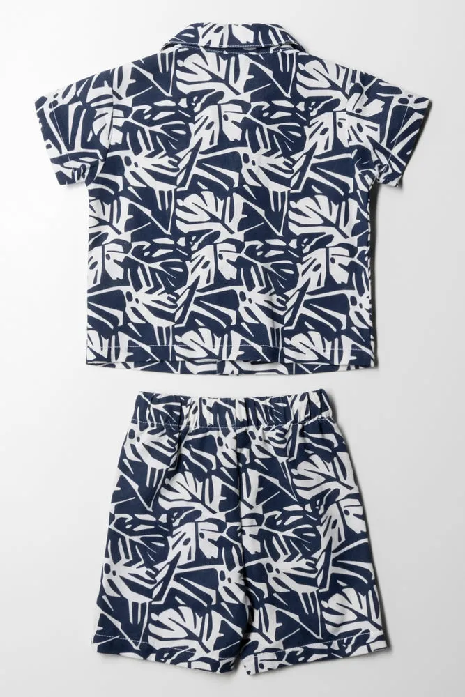 Short And Shirt Set Navy