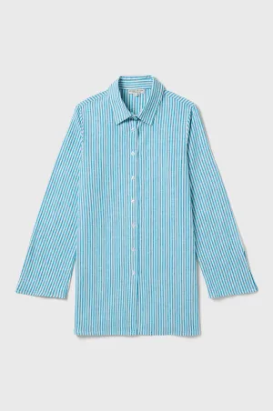 SIDE SLIT TUNIC IN OCEAN STRIPE