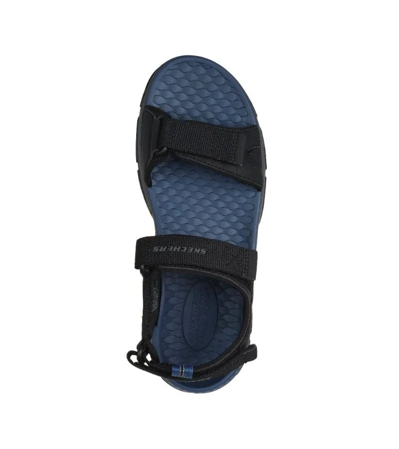 Skechers Mens Black Strap Sandal Relaxed Fit: Tresmen - RYER 205112
