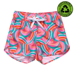Snapper Rock Geo Melon Sustainable Board Shorts G95004 - Red