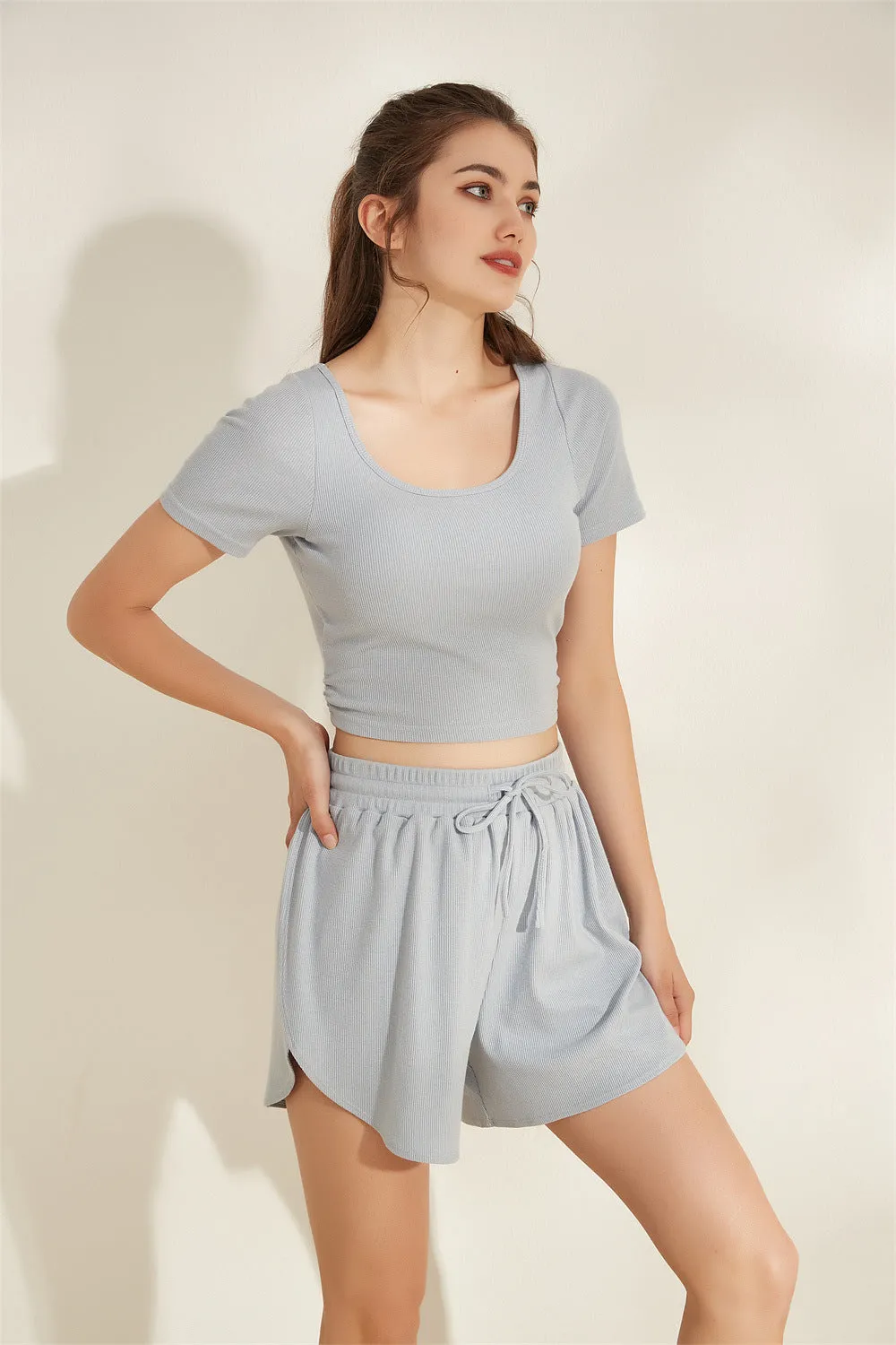Summer Running Exercise Shorts Girls Wear Slimming Loose Yoga Fitness Sports Pants Breathable