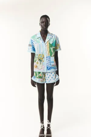 Taylor Scene Print Cotton Shorts