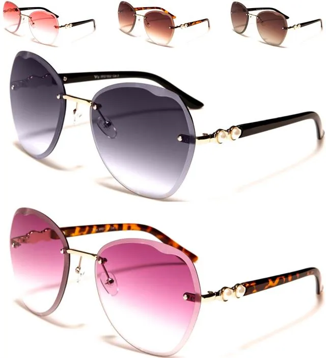 VG Rimless Butterfly Shield Sunglasses for women