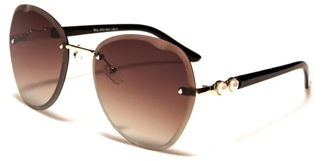 VG Rimless Butterfly Shield Sunglasses for women