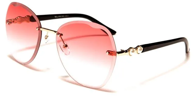 VG Rimless Butterfly Shield Sunglasses for women
