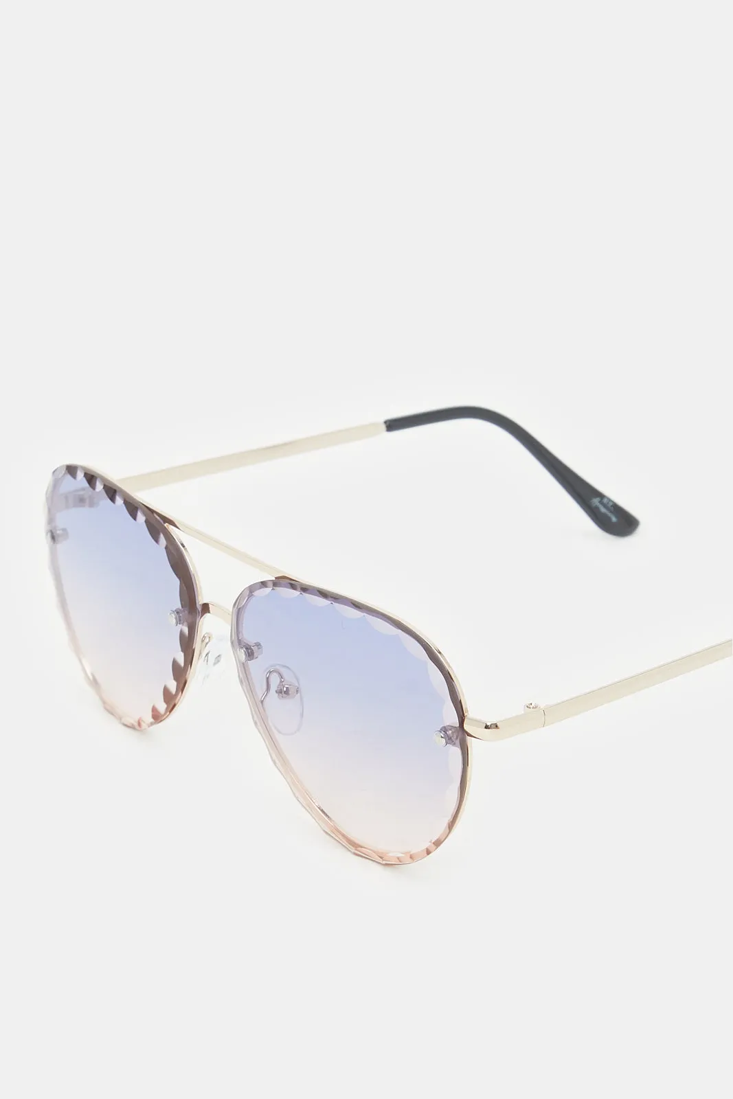 Women Gold Aviator Sunglasses