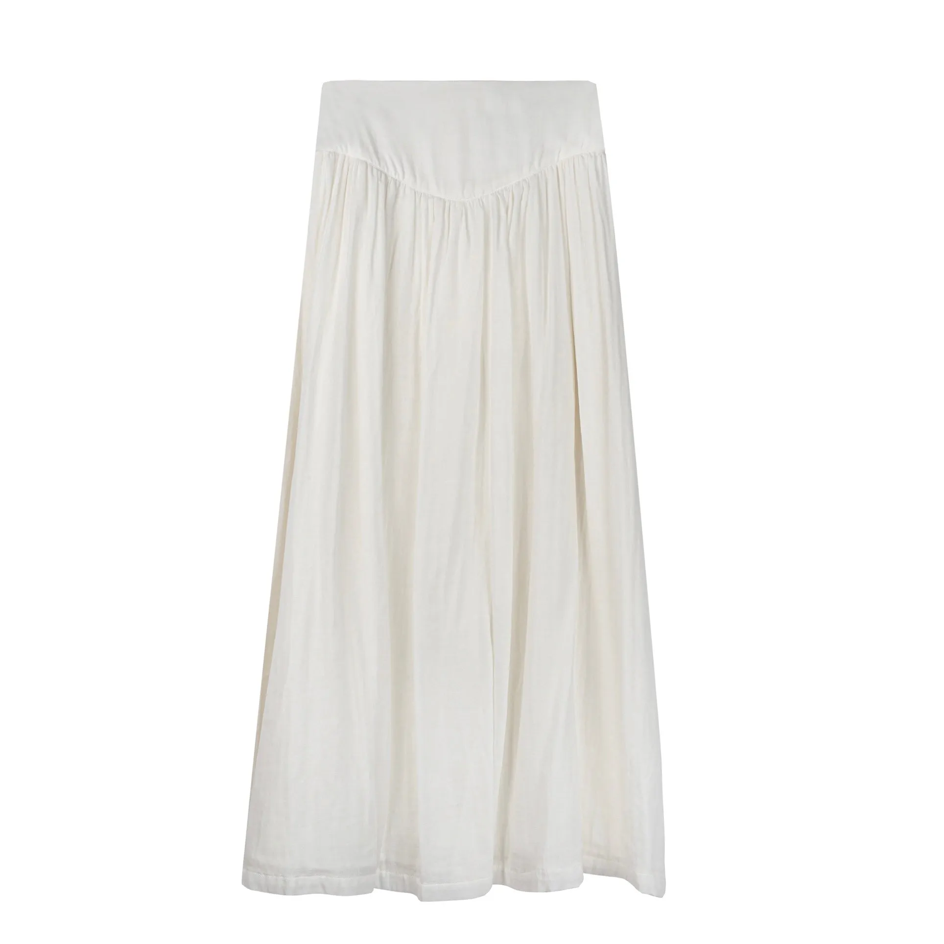 Yoke Linen Maxi | White [Final Sale]