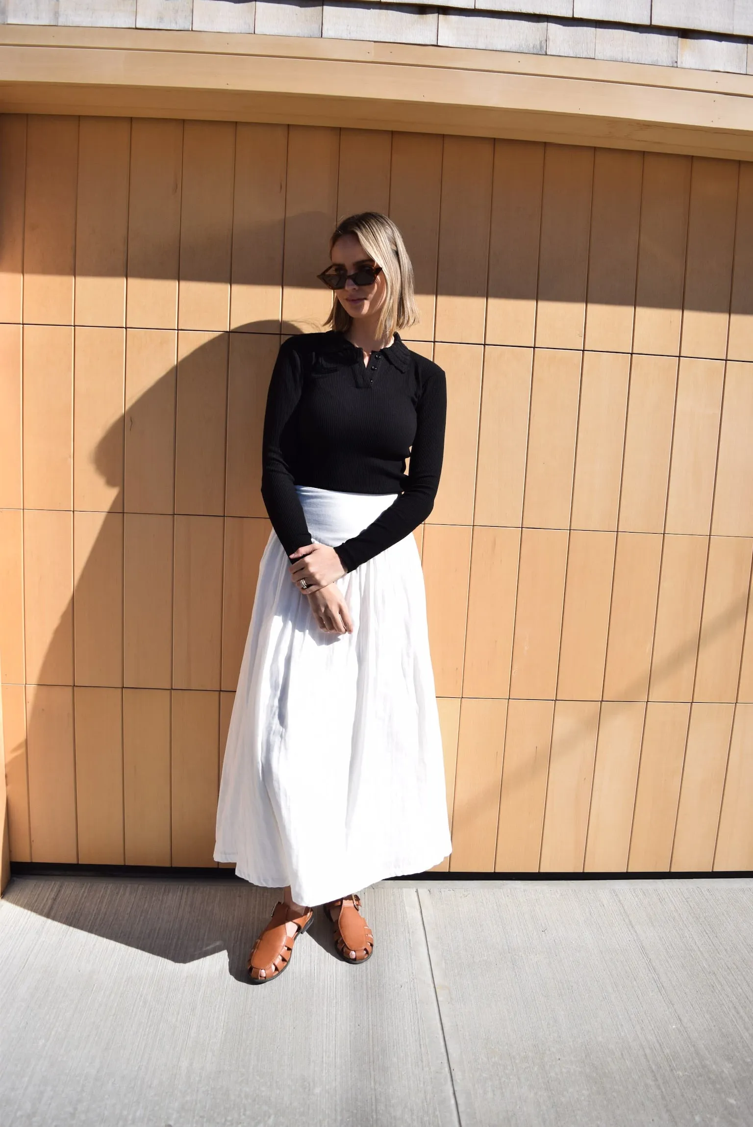Yoke Linen Maxi | White [Final Sale]